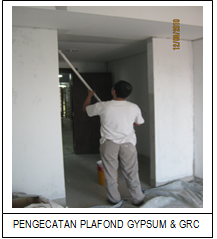 Pekerjaan Cat Plafond Gypsum dan GRC