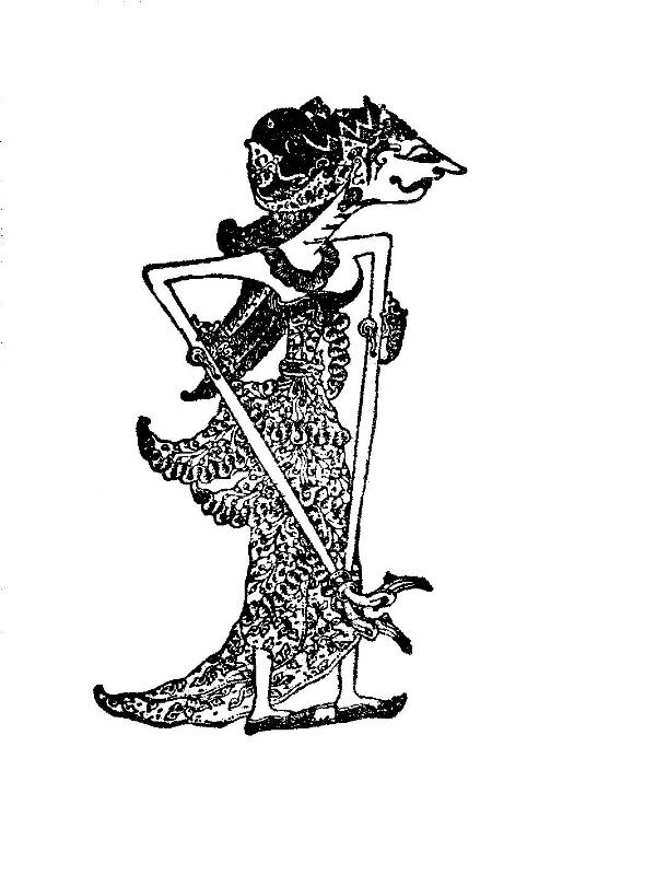 Contoh Gambar Sketsa Wayang Kulit