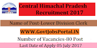 Central Himachal Pradesh Recruitment 2017– 80 Lower Division Clerk, Multi-Tasking Staff