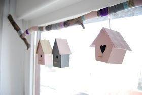 decoración con casitas de pájaros DIY