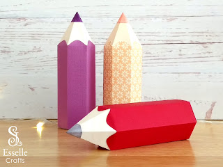 Pencil Favour Boxes by Esselle Crafts