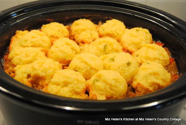 Slow Cooker Pinto Bean Stew with Corn Bread Dumplings at Miz Helen's Country Cottage