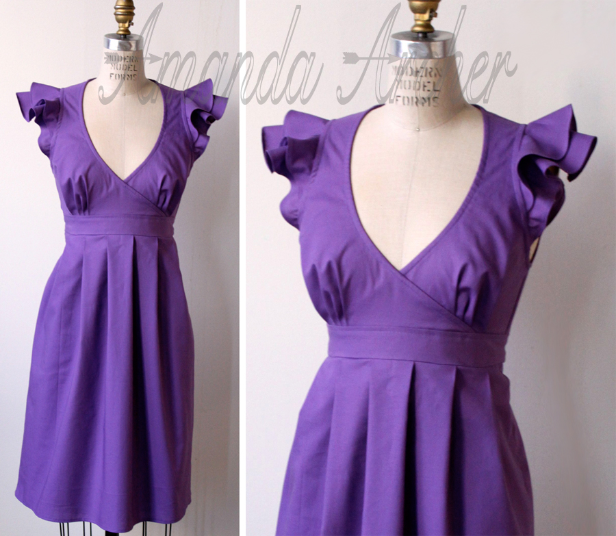 Love Bird Dress pictured in lilac purple Tuxedo Dress pictured in Turquoise