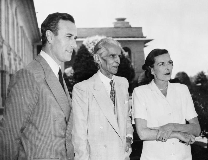 Lord and Lady Mountbatten with Mohammed Ali Jinnah - 1940's