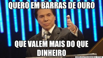 Resultado de imagem para SILVIO SANTOS BARRA DE OURO