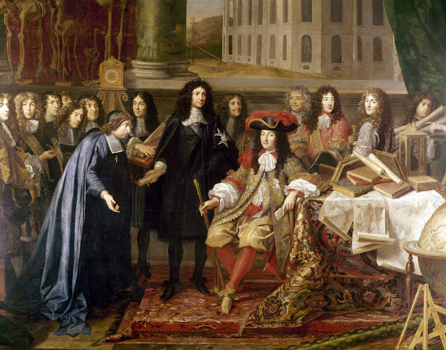 Король Людовик XIV посещает Академию наук  в Париже в 1667 году