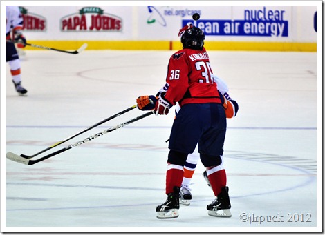 Batting at the puck