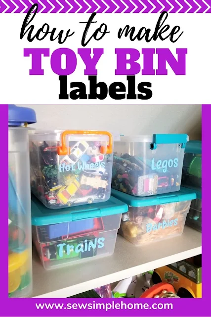 Organize all those toys, games and books with these free toy bin labels you can cut out with your cutting machine.