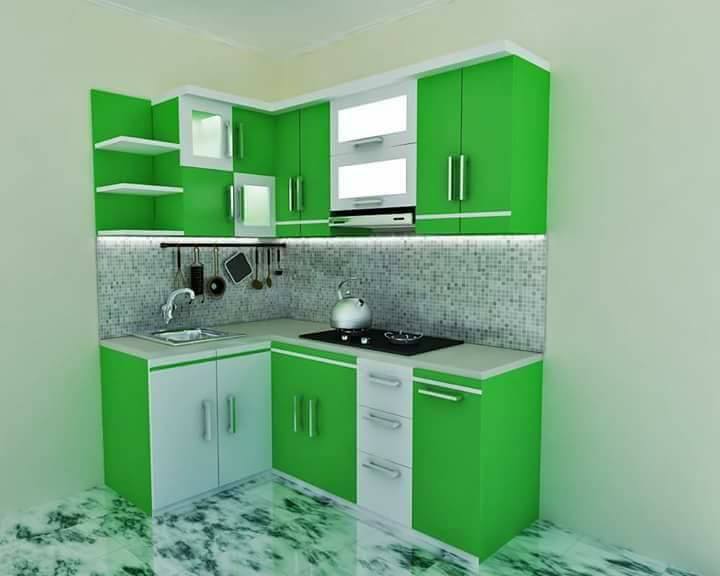  Desain Dapur Minimalis Sederhana Nuansa Hijau 05