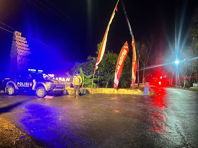 Polsek Balong Gelar Patroli Blue Light, Antisipasi 3C dan Laka Lantas