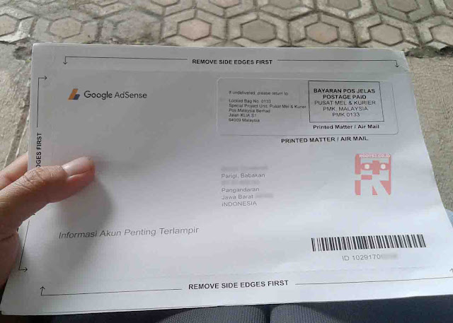 contoh surat dari adsense