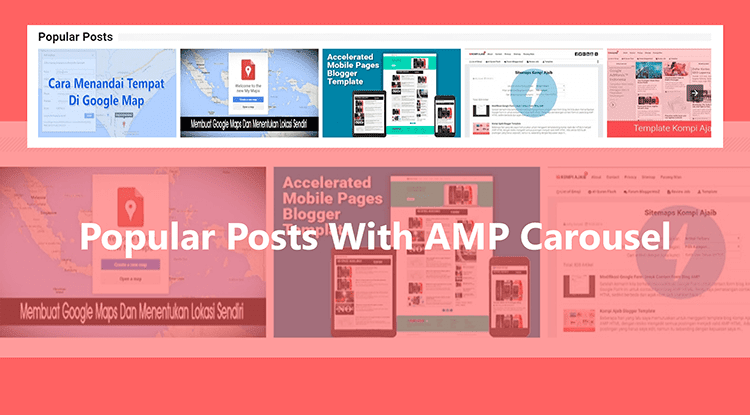 Blogger Popular Posts With AMP Carousel