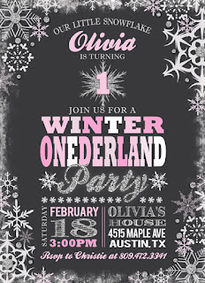 Winter wonderland invitation