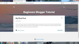 Beginners Blogger Tutorial