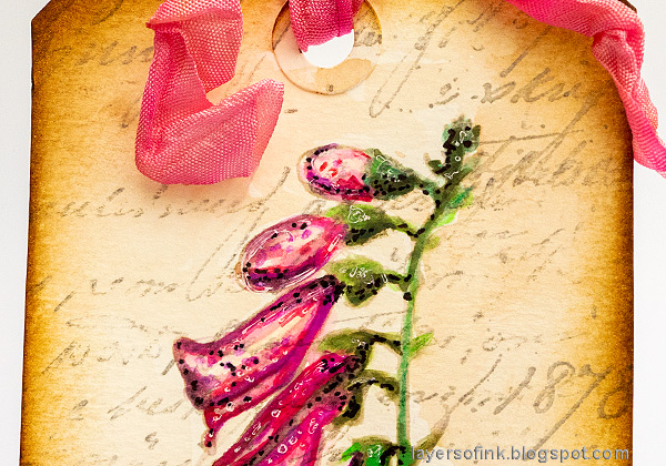 Layers of ink - Foxglove Tag Tutorial by Anna-Karin Evaldsson.