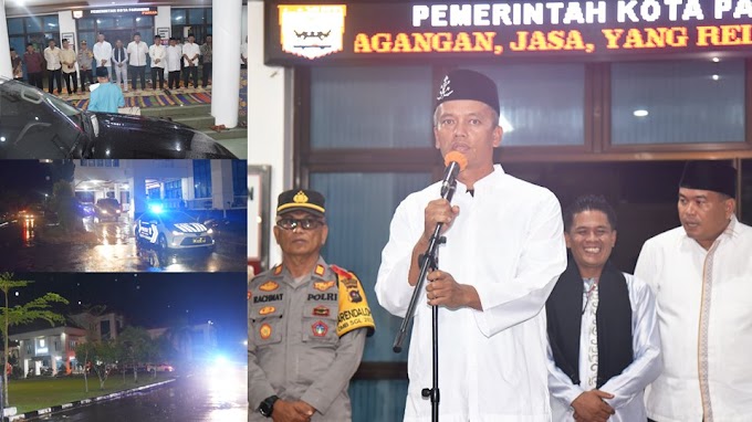 Walau Diguyur Hujan Lebat, Malam Takbiran di Kota Pariaman Meriah