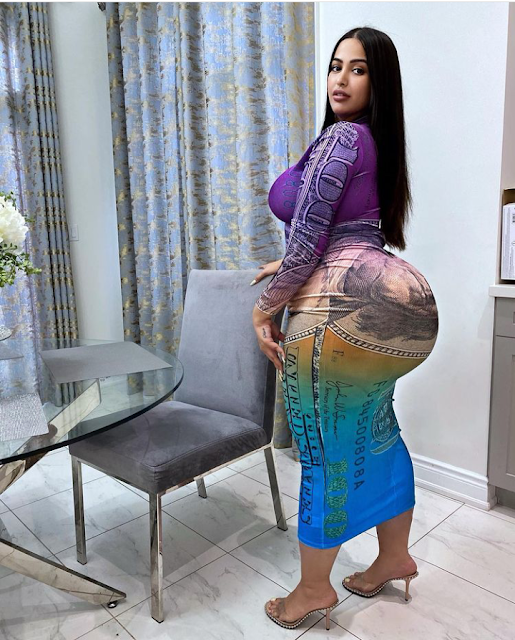 Canadian socialite Miss Diamond Doll excites fans after posting her curvaceous photo