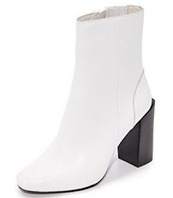 White Jeffrey Campbell Strattford block-heel ankle boots