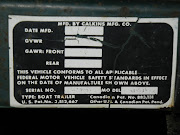 Calkins Trailer Label. Posted by http://1976gt150.blogspot.com/ at 1:21 AM
