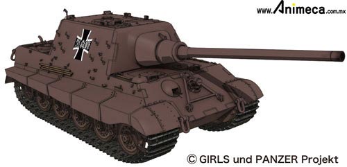 MODEL KIT 1/35 Jagdtiger Kuromorimine Girls High School Ver. Girls und Panzer PLATZ