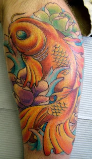 Amazing Art of Calf Japanese Tattoo Ideas With Koi Fish Tattoo Designs With Image Calf Japanese Koi Fish Tattoo Gallery 4