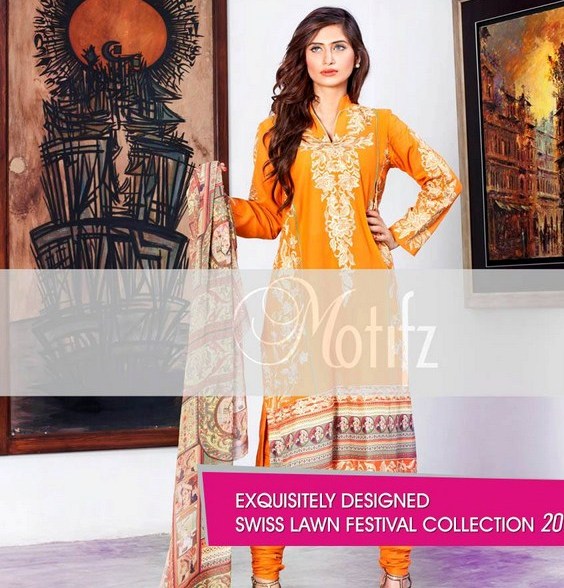 Motfiz Swiss Lawn Festival Dress Collection 2013 For Women