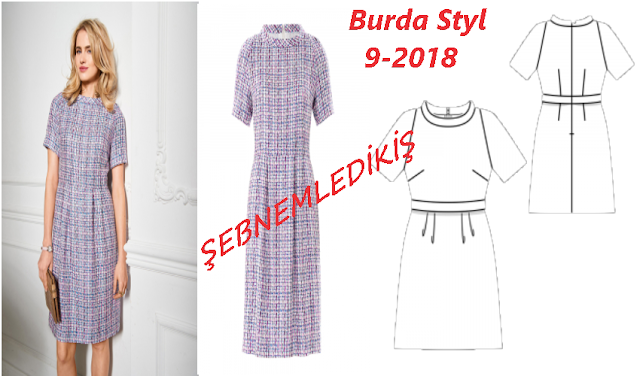 burda dergisi eylül 2018 elbise