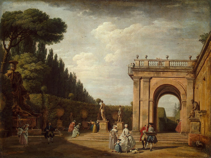 View of the Villa Ludovisi Park in Rome by Claude Joseph Vernet - Landscape Paintings from Hermitage Museum