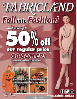 Fabricland Ontario Flyer October 02 - October 31, 2017