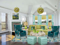 Blue Green Living Room Decor