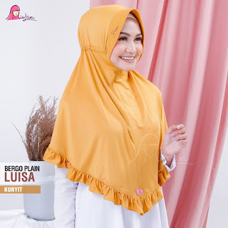 jilbab bergo plain luisa miulan kunyit