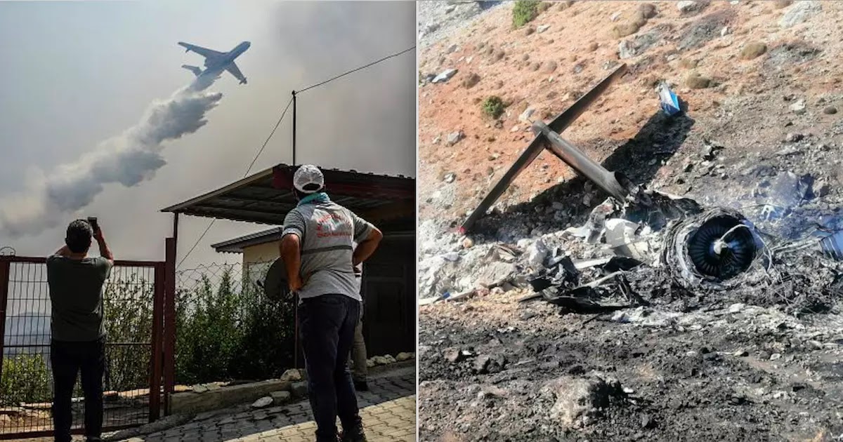 Russian Firefighting Plane Crashes In Turkey Killing All 8 Crew Members