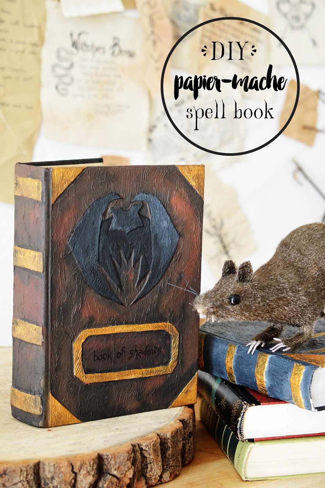 DIY Papier-Maché Spell Book, Motte's Blog