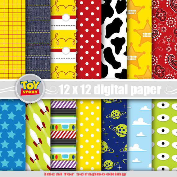 Toy Story Digital Paper - EMBROIDERY AND DIGITAL FILES