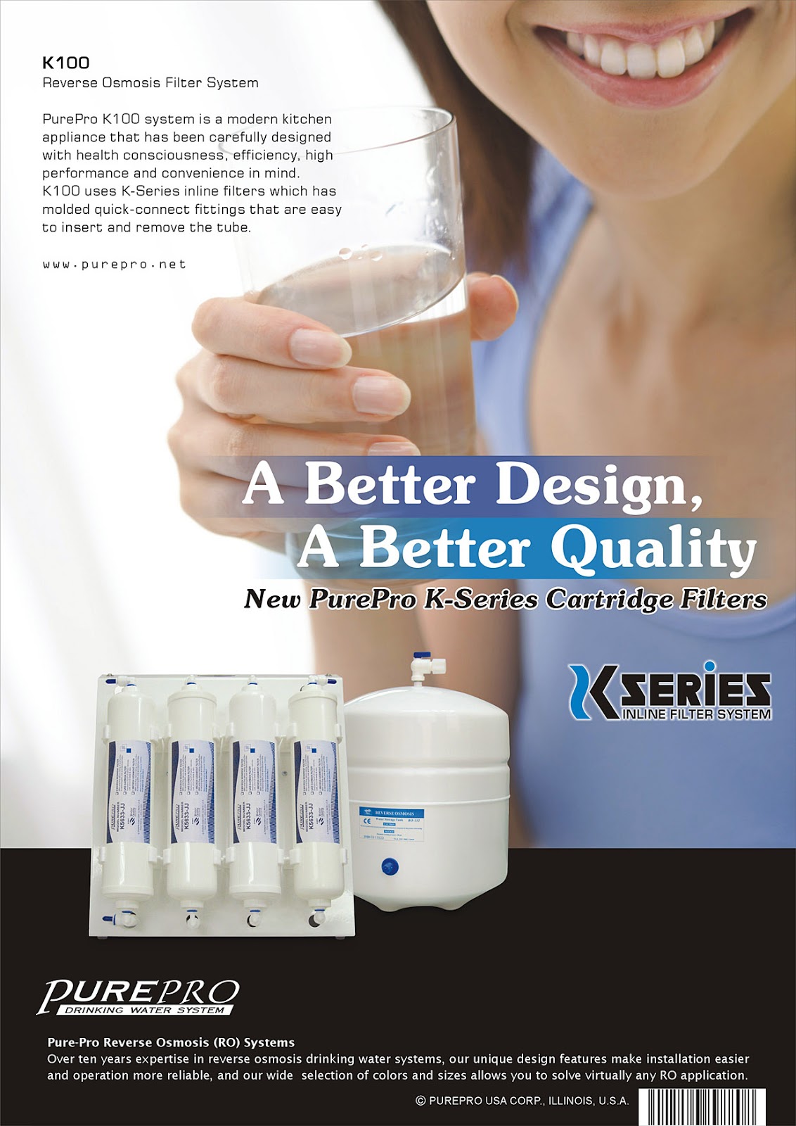 PurePro® USA K100 Reverse Osmosis Water Filtration System