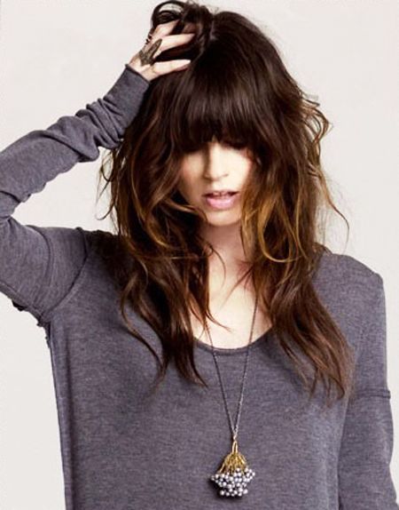 Short Layered Hairstyles With Heavy Bangs