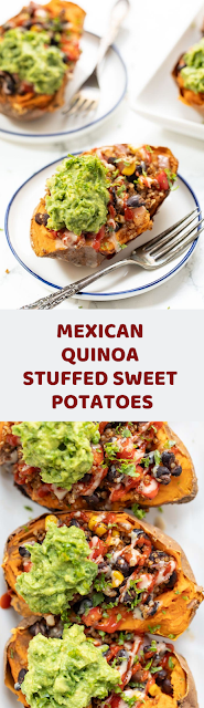 mexican quinoa stuffed sweet potatoes