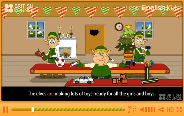 http://www.learnenglishkids.britishcouncil.org/en/songs/the-busy-elf