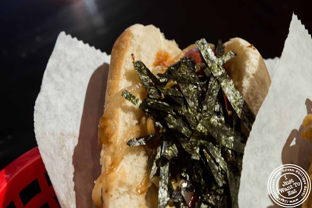 Image of Terimayo hot dog at Japadog in NYC, New York