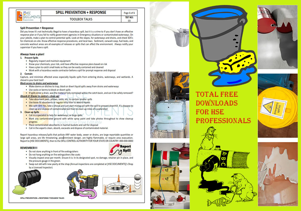 SPILL PREVENTION AND RESPONSE-HSE DOCUMENTS