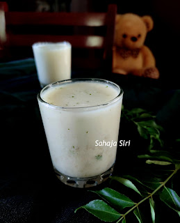 Kithul buttermilk or Chaas or eendu masala majjige