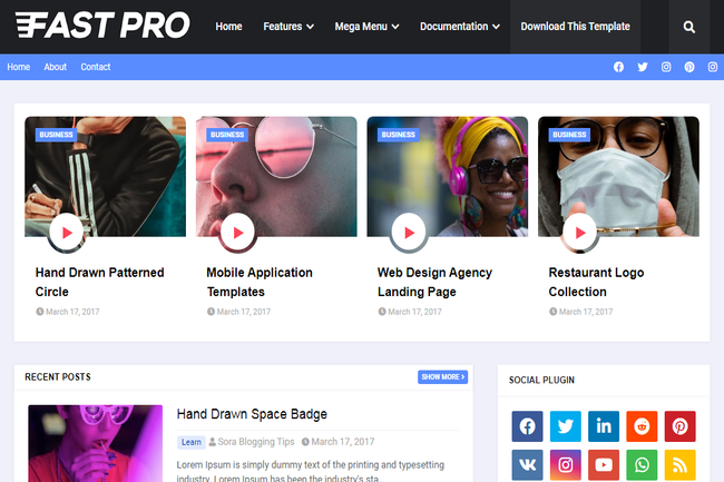 FastPro Blogger Template Free Premium Download