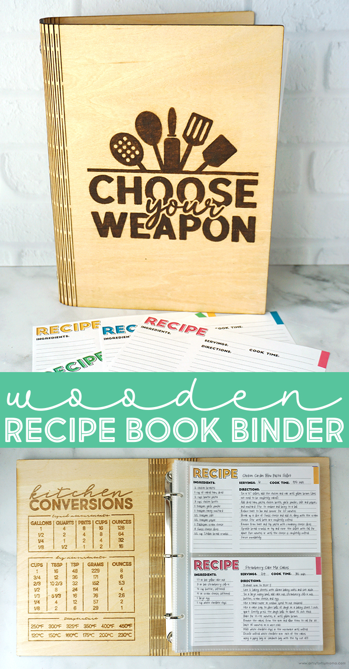 Wooden Recipe Book Binder