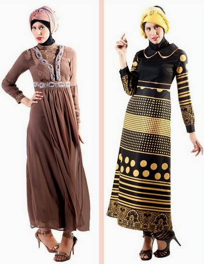 20 Contoh Desain Baju Muslim Gamis Brokat Terbaru 2017