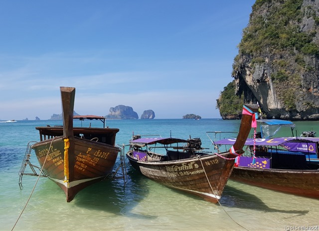 Long-tail boats at Railay Peninsula in Krabi