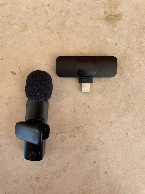 Bluetooth lavalier microphone + Lightning K9 adapter