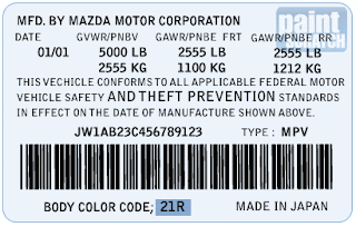 Vehicle emission control information label