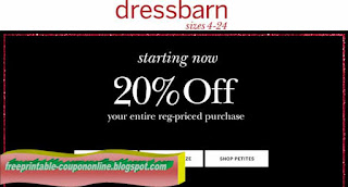 Free Printable Dress Barn Coupons