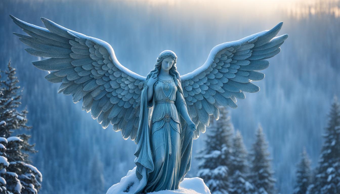 Siberian Angel Statue: Aerial View