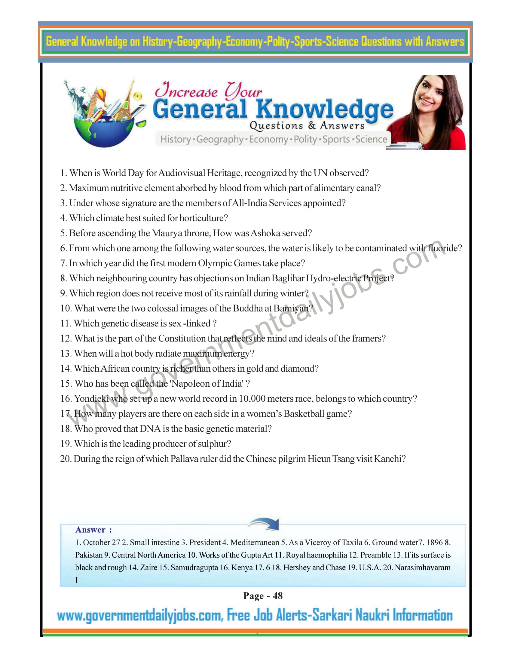 Current General Knowledge Questions and Answers